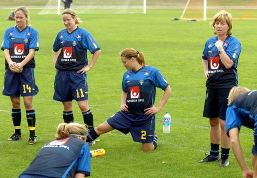 Fotboll Dam. Australia Cup, Sverige. Marika Domanski-Lyfors
