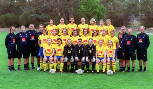 Fotboll, Dam, Sverige, Australian Cup,  lagbild