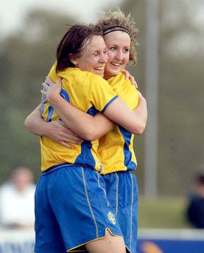 Fotboll, Dam, Australia Cup, Sverige . Hanna Ljungberg och