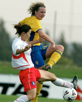 Fotboll. Dam. Australia Cup. Sverige - Sydkorea. Therese