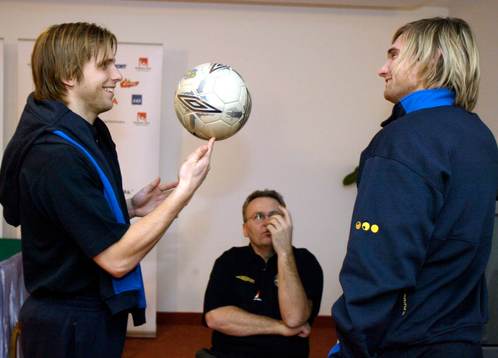 Anders Svensson, Jonas Nystedt (presschef) och Andreas