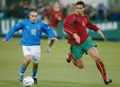 Fabrizio Miccoli, Italien och Fernando Meira, Portugal