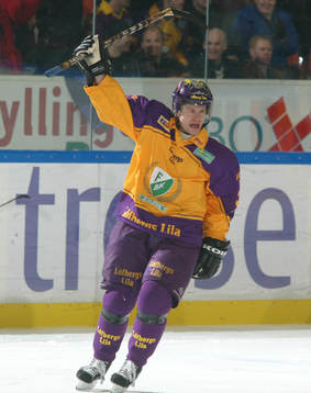 Radek Hamr, Färjestad. Jubel