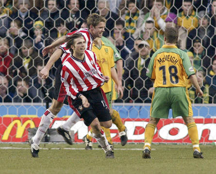 Anders Svensson och James Beattie, Southampton jubel