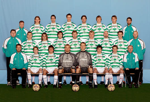 Bakre raden fr v; Ulf Wallert, lagledare, Sebastian