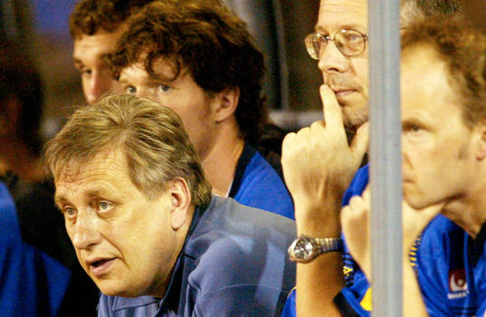 Tommy Söderberg och Lars Lagerbäck, förbundskapten