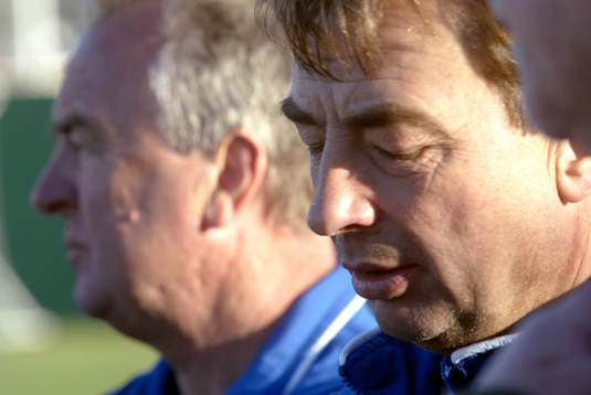 Tom Prahl, tränare och Bo ( Bosse ) Nilsson, lagledare