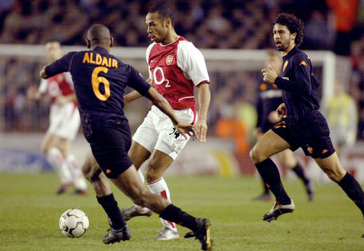 Thierry Henry, Arsenal, och  Damiano Tommasi och Aldair,