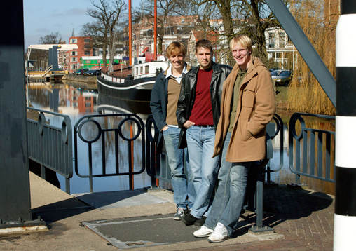 Erik Edman, Stefan Selakovic och Petter Hansson vid en av