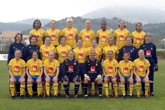 Fotboll, U 19 dam, Sverige, lagbild