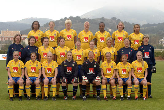 Fotboll, U 19 dam, Sverige, lagbild