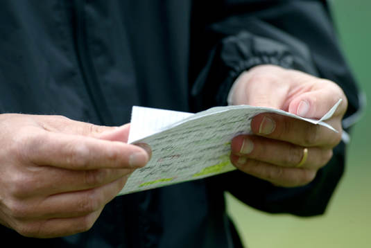 Anteckningar, papper, träningsinstruktioner