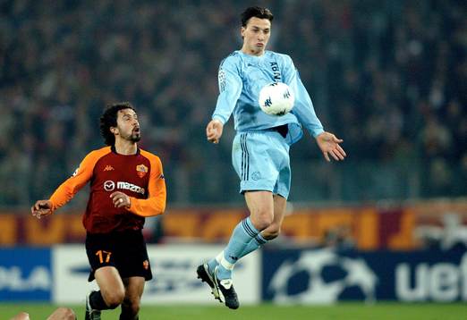 Roma - Ajax, Zlatan Ibrahimovic, Ajax och Domiano Tommasi,