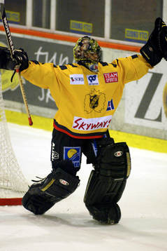 Johan Backlund, målvakt i Skellefteå, blev matchhjälte i