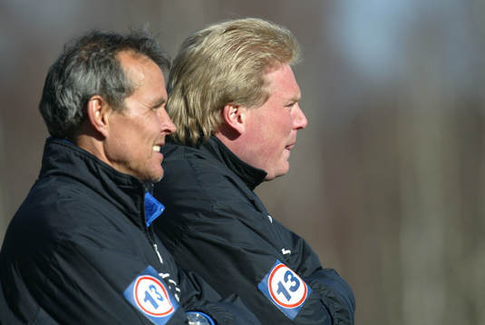 Jörgen Lennartsson och Mikael Källström, tränare,