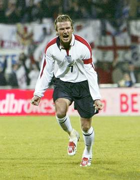 David Beckham, England jubel