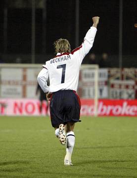 David Beckham, England jubel