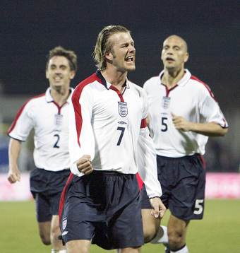 David Beckham, England jubel