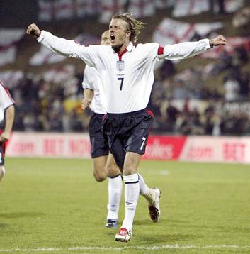 David Beckham, England jubel