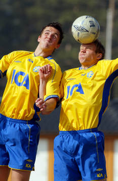 Fotboll, Sverige, U21, Stefan Ålander och Per Nilsson