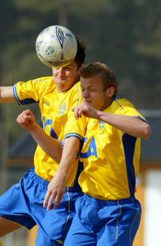 Fotboll, Sverige, U21, Stefan Ålander och Per Nilsson