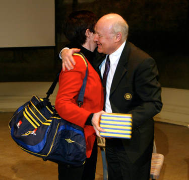 Mona Sahlin och Lars-Åke Lagrell, förbundsordförande