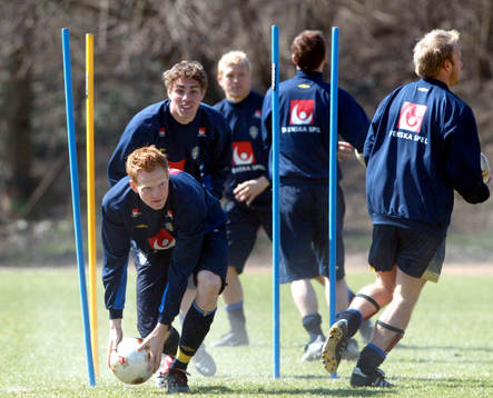 Johan Elmander, Marcus Allbäck och Anders Andersson,