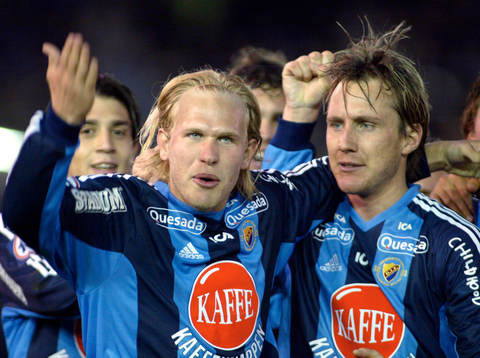 Mikael Dorsin och Andreas Johansson, Djurgården, jubel