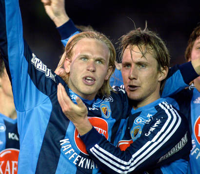 Mikael Dorsin och Andreas Johansson, Djurgården, jubel