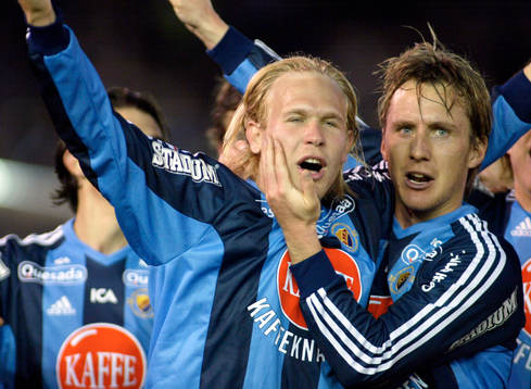 Mikael Dorsin och Andreas Johansson, Djurgården, jubel