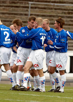 Fotboll, Allsvenskan, Halmstad, Jubel