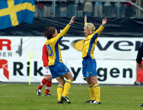 Victoria Svensson och Hanna Ljungberg, jubel