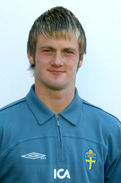 Fotboll, Sverige,  U21. Porträtt. Dennis Jonsson