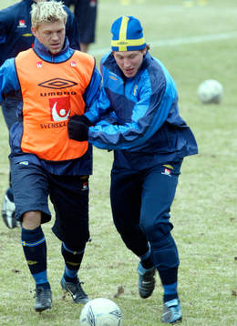 Marcus Allbäck och Kim Källström
