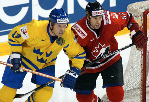 Craig Rivet, Canada och Mats Sundin, sverige