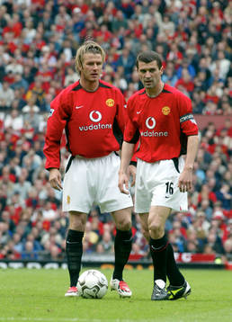 David Beckham och Roy Keane