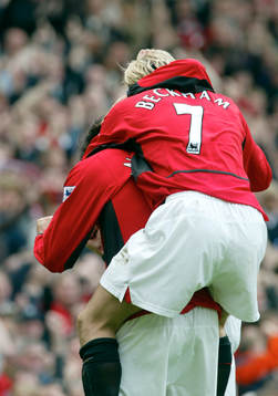 David Beckham. Jubel