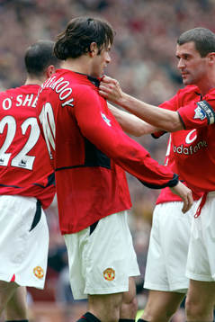 Ruud van Nistelrooy och Roy Keane