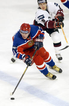 Ilya Kovalchuk, Ryssland och Aleksejs Sirokovs, Lettland