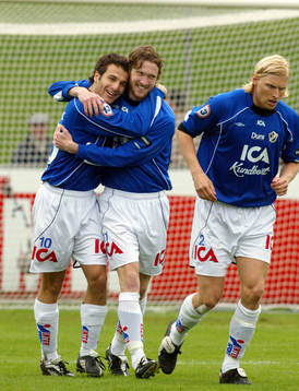 Fotboll, Allsvenskan, Sharbel Touma, Mikael Nilsson och Per
