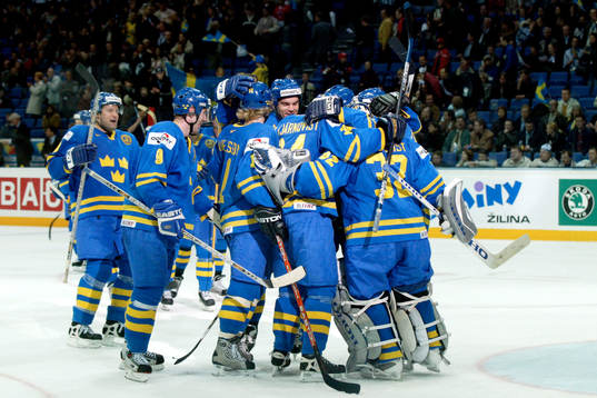 Svensk segerglädje. Jubel