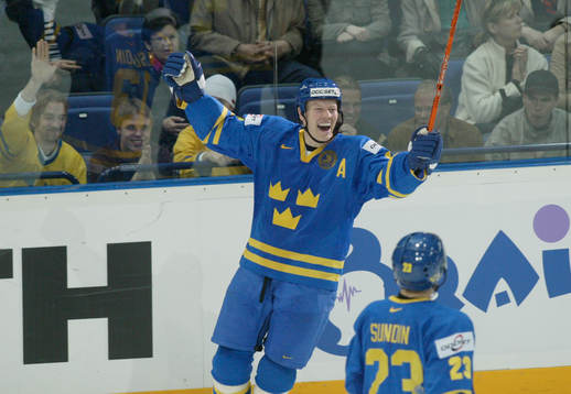 Mats Sundin, Sverige, 1-3, jubel