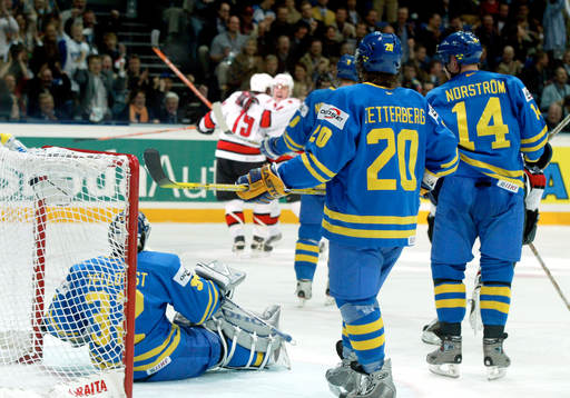 Henrik Zetterberg, Mikael Tellqvist, Mathias Norström, depp
