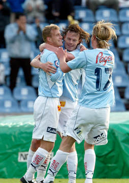 Kristian Bergström och Markus Rosenberg, Malmö gratulerar