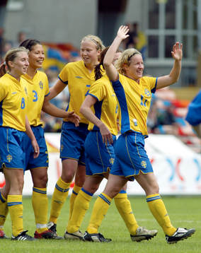 Victoria Svensson, Sverige, jubel