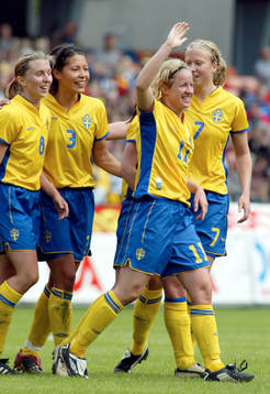 Victoria Svensson, Sverige, jubel