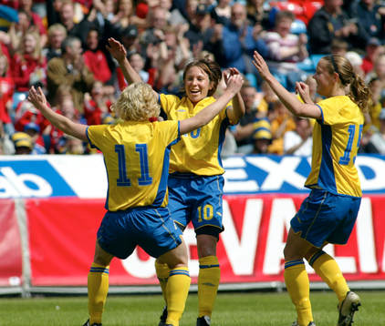 Hanna Marklund, Victoria Svensson och Therese Sjögran,