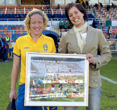 Victoria Svensson, Sverige, matchens lirare