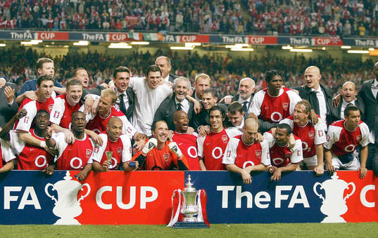 Fotboll, FA Cup Final, Arsenal, jubel, seger i FA cupen