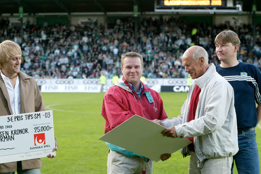 Tommy Svensson. Prisutdelning Svenska Spel